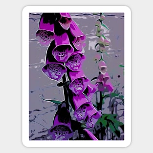 Purple Foxgloves Sticker